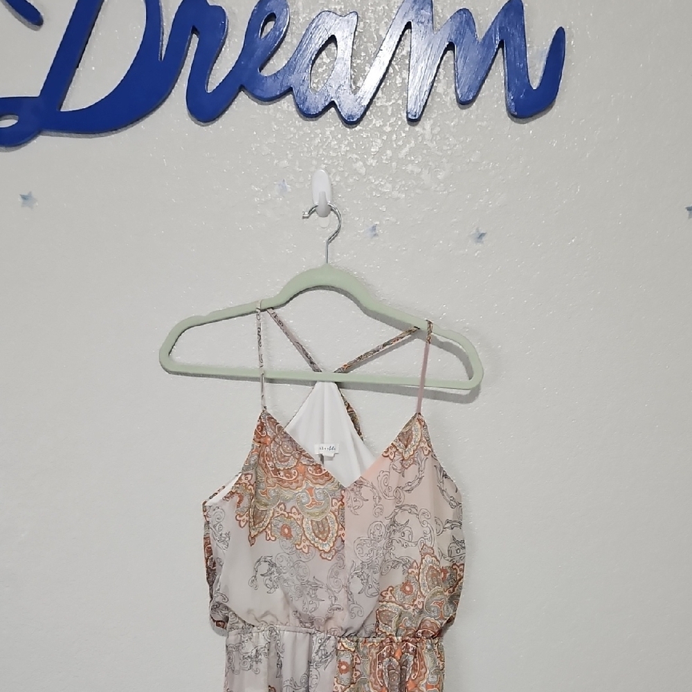 Bailey Blue Paisley Dress in Cream and Orange